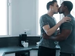 Black gay stud with perfect ass fucks his lover passionately
