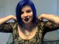 Goth Girl Bends Over And Fucks Her Pussy For You