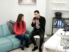 HUNT4K. Guy doesnt have enough money but his GF sells her pussy