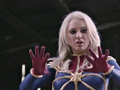 Captain Marvel squirts hard