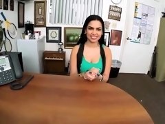Buxom Latina babe with a fabulous ass gets fucked in casting