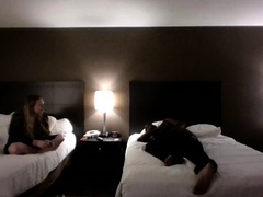 Curvy wife satisfying her interracial lust in a hotel room