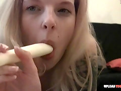 Tempting Fledgling Light-Haired Uses A Fake Penis On Herself