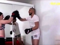 Male boxing training