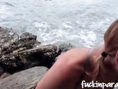 Fucked and Creampied by BBC on the Rocks - I Hope No One Saw!